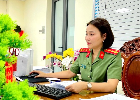 Đại úy Võ Thị Thúy An, Đội trưởng Đội Tổng hợp, Phòng Hậu cần Công an tỉnh An Giang.
