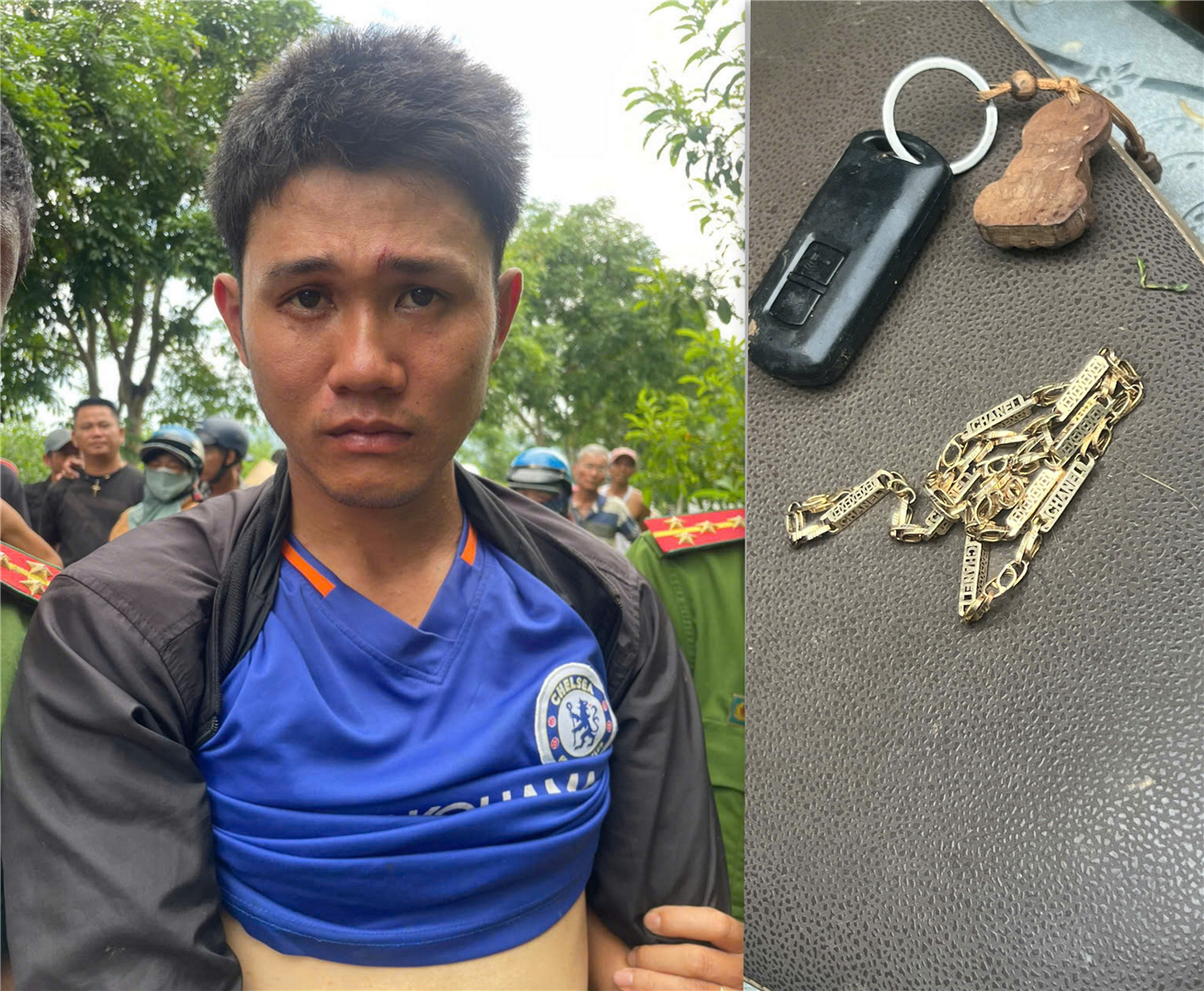 Đối tượng cùng tang vật.