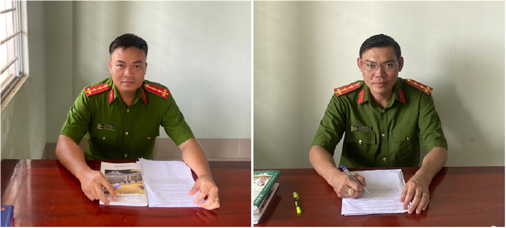 Đại úy Lê Đức Anh và Đại úy Nguyễn Quốc Đạt.