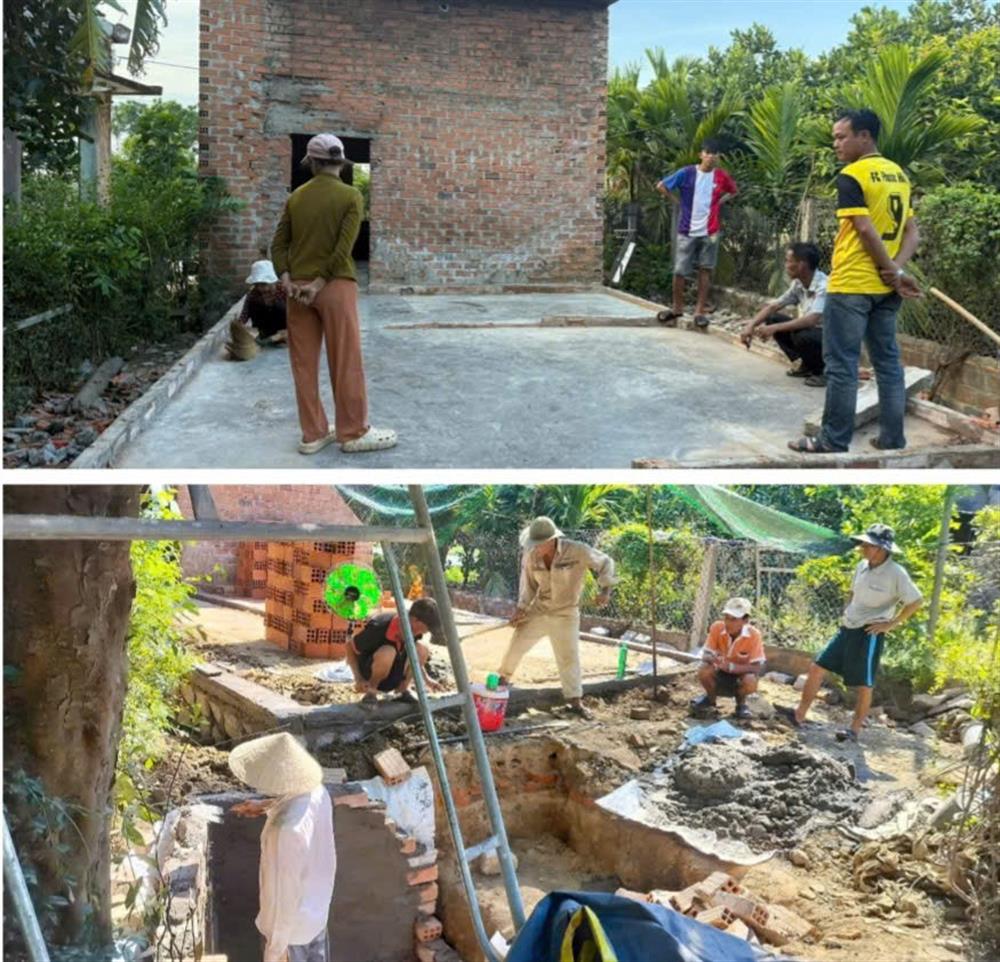 Ngôi nhà của ông Diệp Văn Đẹt được Thiếu tá Long vận động xây dựng.