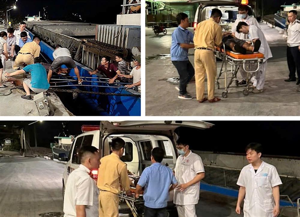 Trạm Cảnh sát đường thuỷ Bạch Đằng kịp thời phối hợp đưa anh Đ.V.N đến bệnh viện cấp cứu.