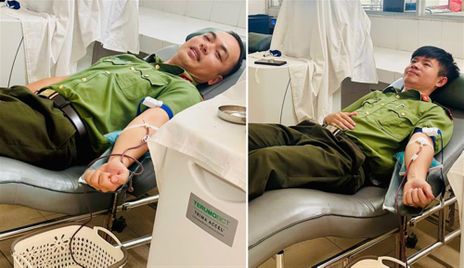 03 cán bộ Công an Quảng Nam hiến máu cấp cứu bệnh nhân nguy kịch