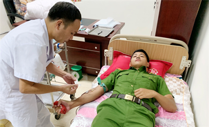 03 cán bộ, chiến sỹ Công an tỉnh Lai Châu kịp thời hiến máu cứu bệnh nhân