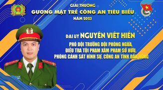Đắk Nông: Đại úy Nguyễn Viết Hiển được vinh danh "Gương mặt trẻ Công an tiêu biểu” năm 2023