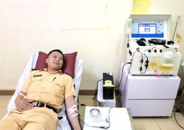Cán bộ Cảnh sát giao thông Hà Tĩnh  kịp thời hiến máu cứu người