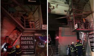 Công an TP Hà Nội kịp thời dập tắt đám cháy và hướng dẫn hơn 20 người thoát nạn khỏi vụ cháy khách sạn