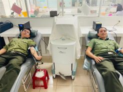 Cán bộ, chiến sĩ Công an tỉnh Quảng Nam luân phiên hiến máu cứu người qua cơn nguy kịch