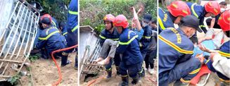 Thái Nguyên: Kịp thời đưa nạn nhân mắc kẹt trong cabin ô tô ra ngoài an toàn