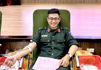 Chiến sĩ trẻ có 13 lần hiến máu cứu người