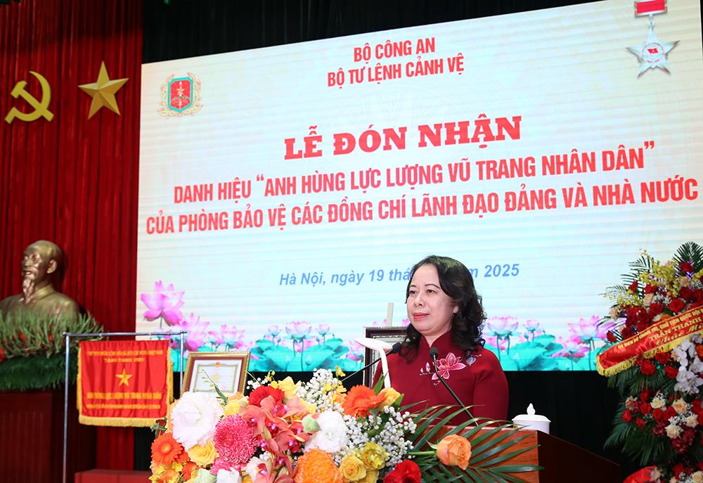 Phó Chủ tịch nước Võ Thị Ánh Xuân phát biểu tại buổi Lễ.