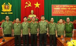 Thứ trưởng Tô Lâm làm việc với Công an tỉnh Sóc Trăng