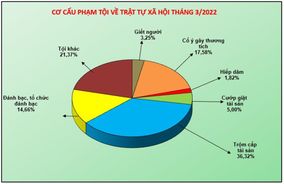 Số liệu về công tác đấu tranh phòng, chống tội phạm tháng 3/2022