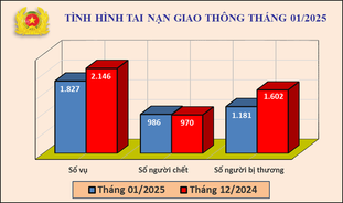 Tình hình tai nạn giao thông, cháy, nổ và xử lý hành chính về trật tự, an toàn giao thông tháng 01/2025