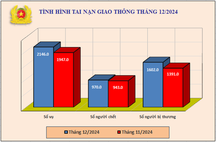 Tình hình tai nạn giao thông, cháy, nổ và xử lý hành chính về trật tự, an toàn giao thông tháng 12/2024